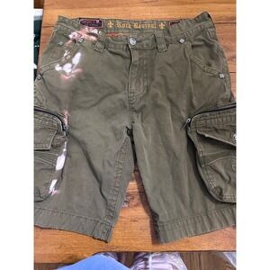 Rock Revival Olive Cargo Shorts
